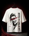 Back view of Dhurandhar inspired Ghayal oversized t shirt with graphic print on premium cotton streetwear India